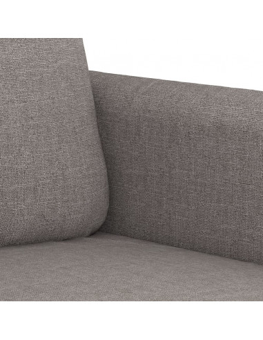 Set Divani 3 pz con Cuscini Tortora in Tessuto