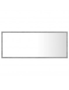 Specchio da Bagno a LED Grigio 100x8,5x37 cm in Acrilico