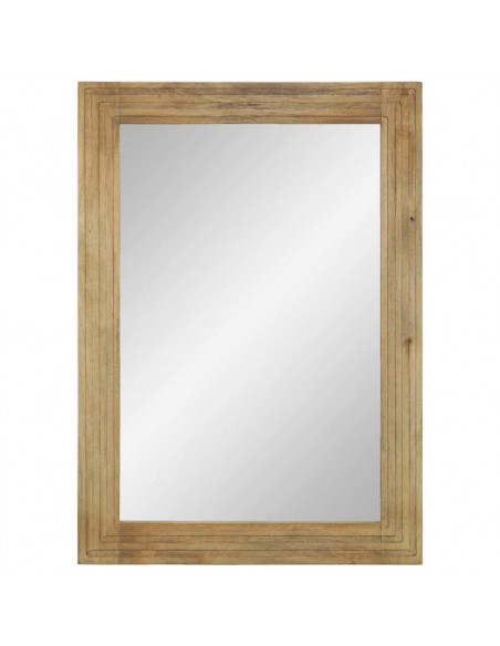 Specchio da Bagno Marrone 50x70x3 cm in Legno Massello di Mango
