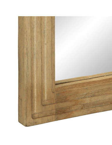 Specchio da Bagno Marrone 50x70x3 cm in Legno Massello di Mango