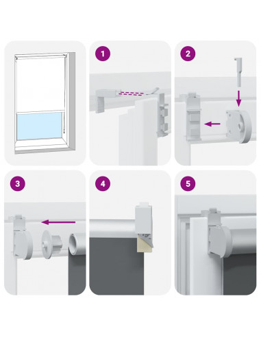 Tenda a Rullo Oscurante 145x230 cm Larghezza Tessuto 141,6 cm