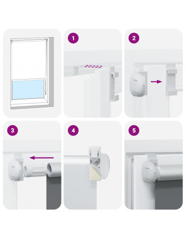 Tenda a Rullo Oscurante 90x175 cm Larghezza Tessuto 85,7 cm