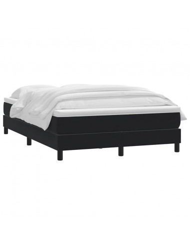 Giroletto a Molle con Materasso Nero 160x220 cm in Velluto