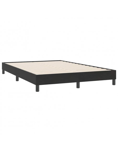 Giroletto a Molle con Materasso Nero 160x220 cm in Velluto