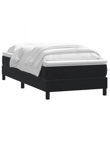 Giroletto a Molle con Materasso Nero 80x220 cm Velluto