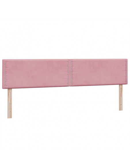 Giroletto a Molle con Materasso Rosa 180x220 cm in Velluto