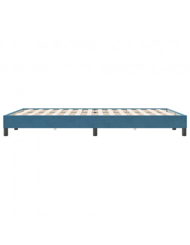 Letto a Molle senza Materasso Blu Scuro 140x220 cm Velluto