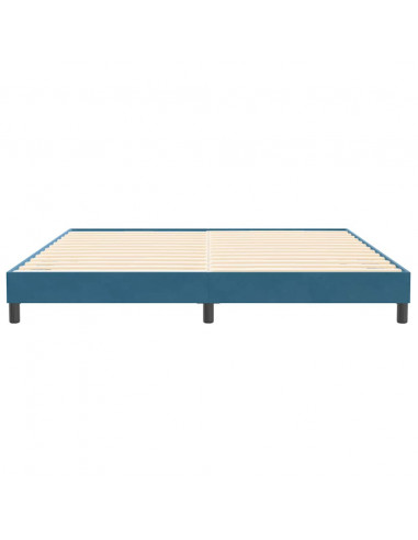 Letto a Molle senza Materasso Blu Scuro 200x210 cm in Velluto