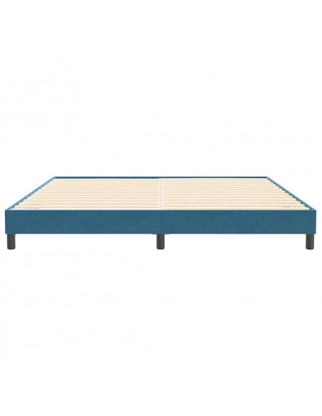 Letto a Molle senza Materasso Blu Scuro 200x210 cm in Velluto