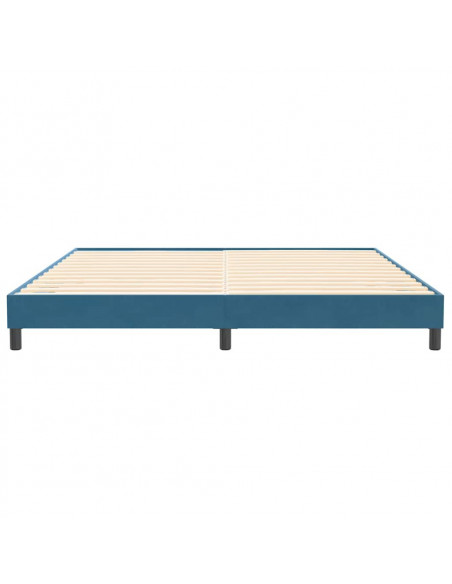 Letto a Molle senza Materasso Blu Scuro 200x220 cm in Velluto