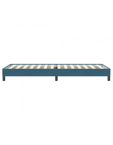 Letto a Molle senza Materasso Blu Scuro 80x220 cm Velluto