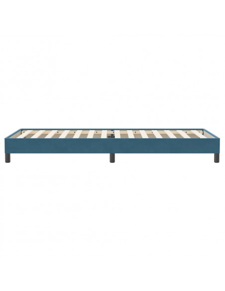 Letto a Molle senza Materasso Blu Scuro 80x220 cm Velluto