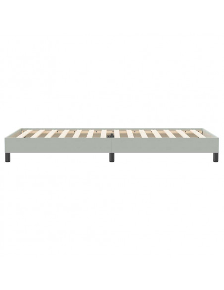 Letto a Molle senza Materasso Grigio Chiaro 100x220cm Velluto
