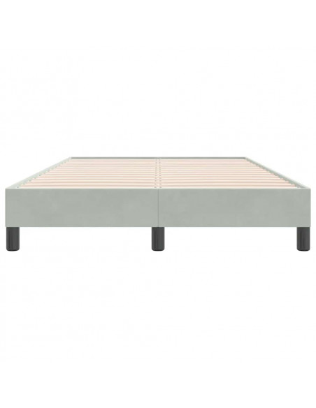 Letto a Molle senza Materasso Grigio Chiaro 120x220cm Velluto