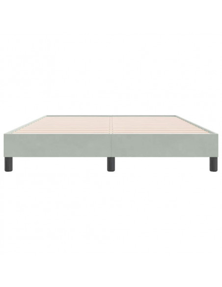 Letto a Molle senza Materasso Grigio Chiaro 140x220cm Velluto