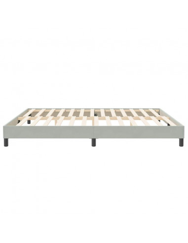 Letto a Molle senza Materasso Grigio Chiaro 200x210 cm Velluto