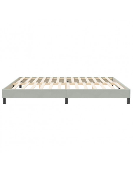 Letto a Molle senza Materasso Grigio Chiaro 200x210 cm Velluto