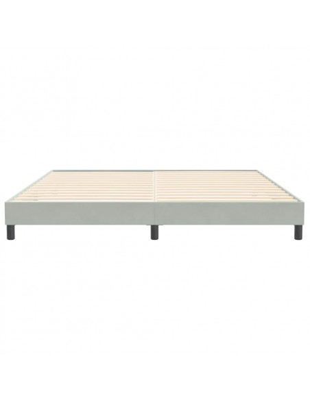 Letto a Molle senza Materasso Grigio Chiaro 200x220cm Velluto
