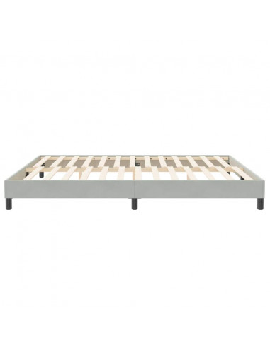 Letto a Molle senza Materasso Grigio Chiaro 200x220cm Velluto