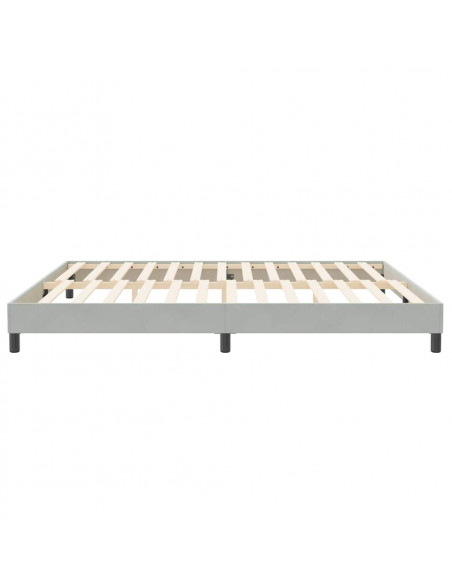 Letto a Molle senza Materasso Grigio Chiaro 200x220cm Velluto