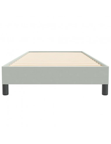 Letto a Molle senza Materasso Grigio Chiaro 80x220 cm Velluto