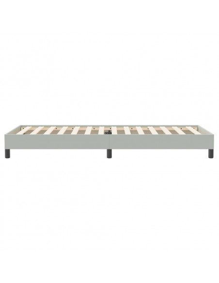 Letto a Molle senza Materasso Grigio Chiaro 80x220 cm Velluto