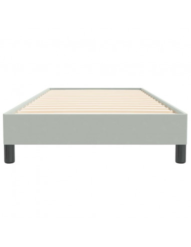 Letto a Molle senza Materasso Grigio Chiaro 90x220 cm Velluto