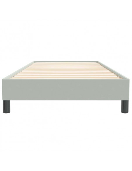 Letto a Molle senza Materasso Grigio Chiaro 90x220 cm Velluto