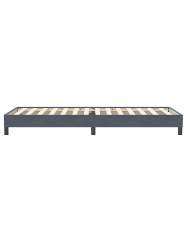 Letto a Molle senza Materasso Grigio Scuro 100x220 cm Velluto