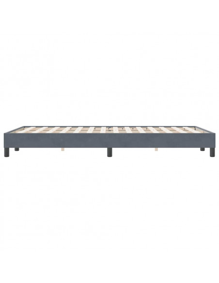 Letto a Molle senza Materasso Grigio Scuro 120x220 cm Velluto