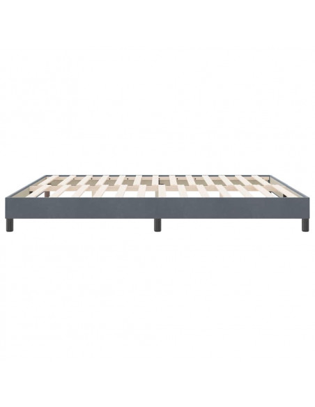 Letto a Molle senza Materasso Grigio Scuro 180x220 cm Velluto
