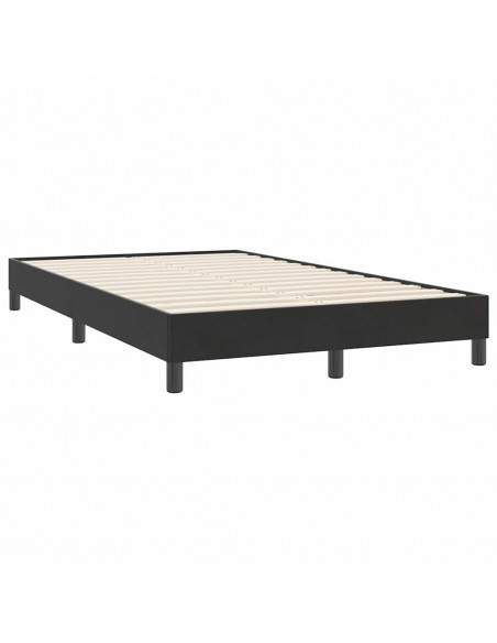 Letto a Molle senza Materasso Nero 120x220 cm in Velluto