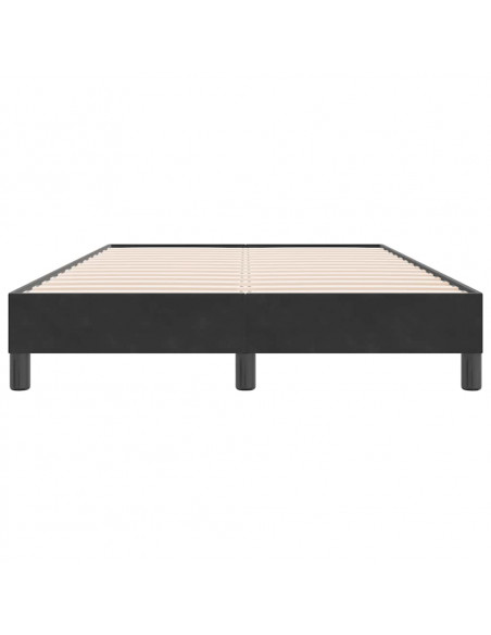 Letto a Molle senza Materasso Nero 120x220 cm in Velluto