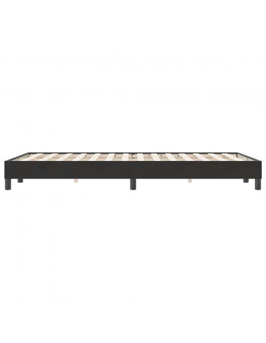 Letto a Molle senza Materasso Nero 120x220 cm in Velluto