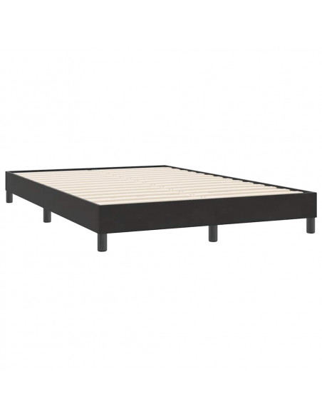 Letto a Molle senza Materasso Nero 140x220 cm in Velluto