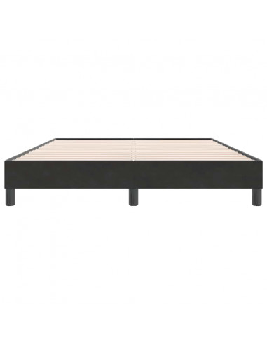Letto a Molle senza Materasso Nero 140x220 cm in Velluto