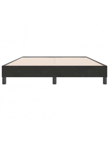 Letto a Molle senza Materasso Nero 140x220 cm in Velluto
