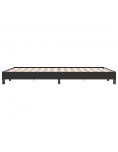 Letto a Molle senza Materasso Nero 140x220 cm in Velluto