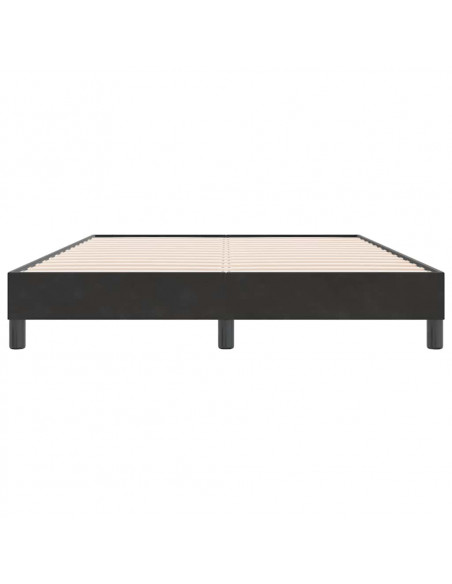Letto a Molle senza Materasso Nero 160x220 cm in Velluto