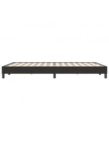 Letto a Molle senza Materasso Nero 160x220 cm in Velluto