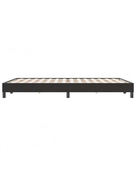 Letto a Molle senza Materasso Nero 160x220 cm in Velluto