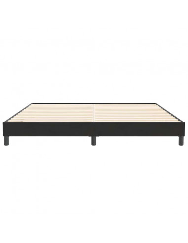 Letto a Molle senza Materasso Nero 200x220 cm in Velluto