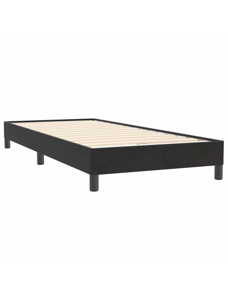 Letto a Molle senza Materasso Nero 80x220 cm Velluto