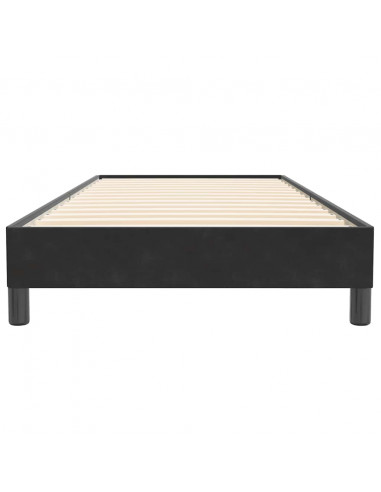 Letto a Molle senza Materasso Nero 80x220 cm Velluto