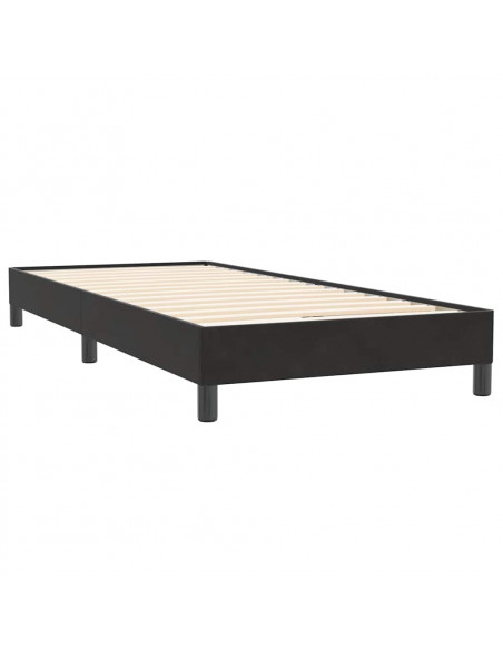 Letto a Molle senza Materasso Nero 90x220 cm in Velluto