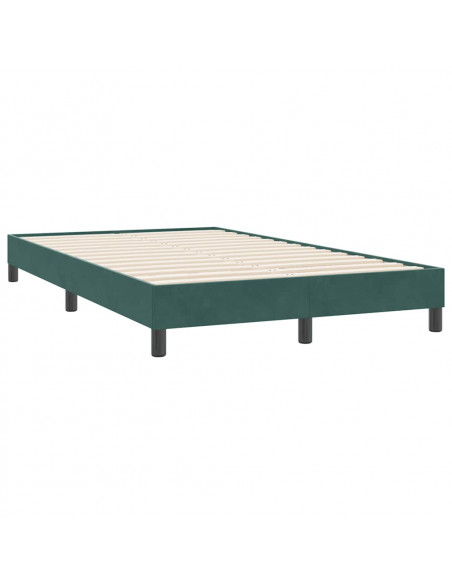 Letto a Molle senza Materasso Verde Scuro 120x220 cm Velluto