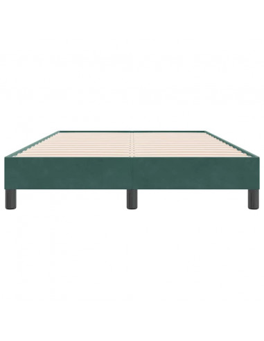 Letto a Molle senza Materasso Verde Scuro 120x220 cm Velluto