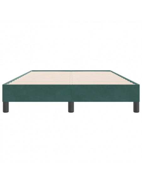 Letto a Molle senza Materasso Verde Scuro 120x220 cm Velluto