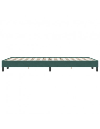 Letto a Molle senza Materasso Verde Scuro 120x220 cm Velluto