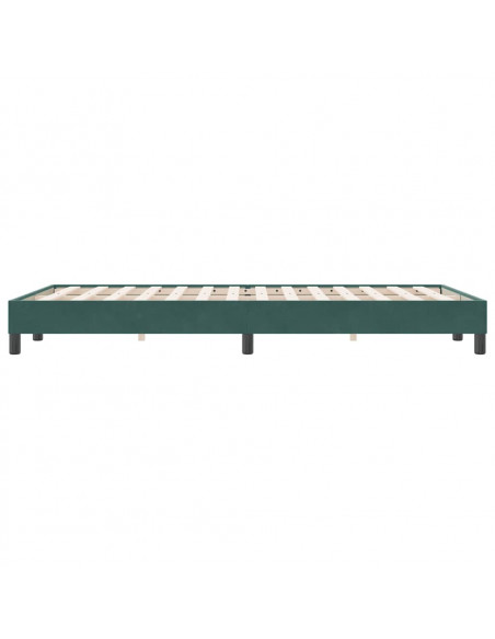 Letto a Molle senza Materasso Verde Scuro 120x220 cm Velluto